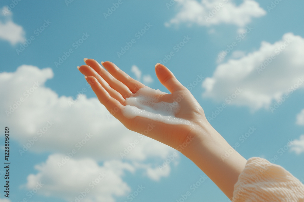 hands showing a foam like texture skincare
hands showing a foam like texture skincare