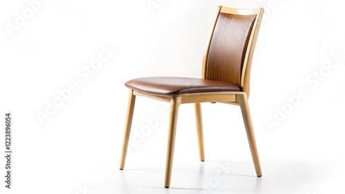 Wallpaper Mural Brown Leather Chair on White Background Torontodigital.ca