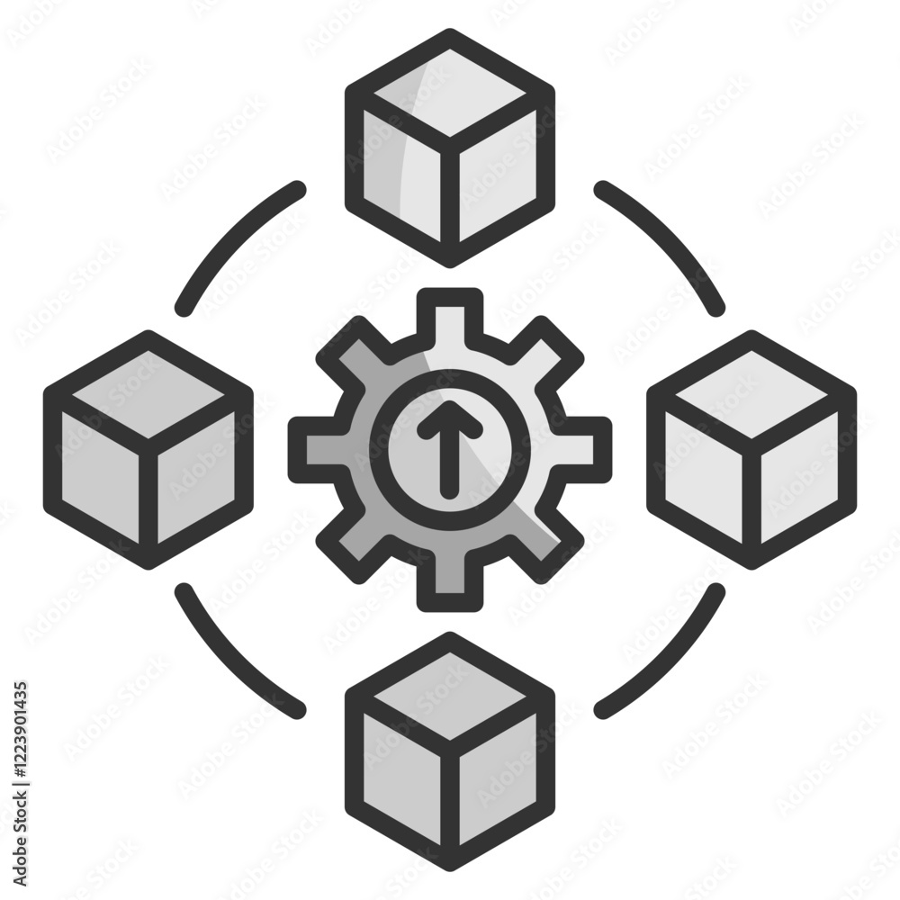Supply Chain Optimization Icon Element For Design Supply Chain Optimization Icon Element For Design