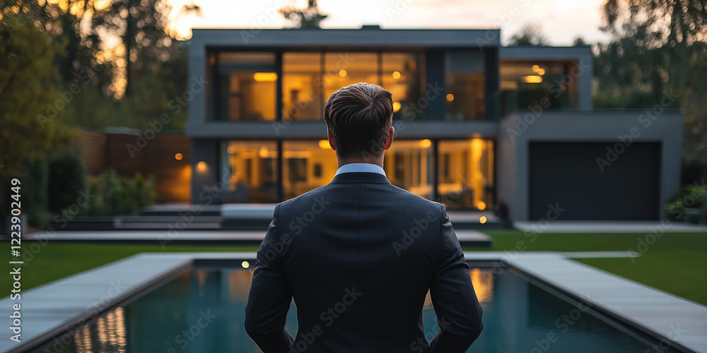 businessman buying his dream house businessman buying his dream house