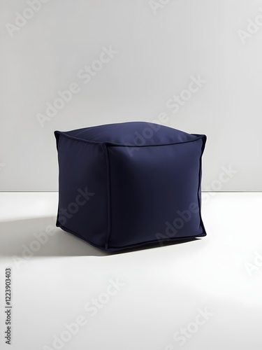 Square Floor Pouf - Deep Navy Blue