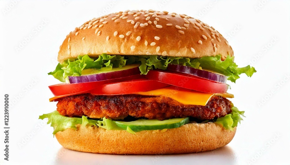burger isolated on burger isolated on