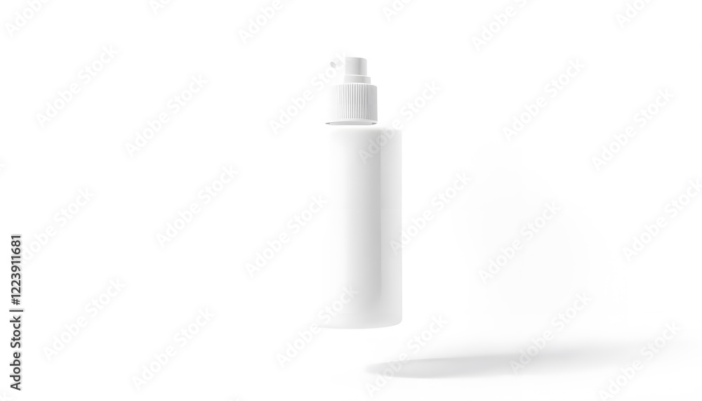 White Spray Bottle Mockup: Clean, Minimalist Product Presentation White Spray Bottle Mockup: Clean, Minimalist Product Presentation