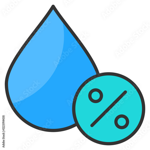 Air Humidity  Icon Element For Design