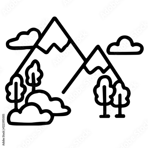 Nature icon illustration