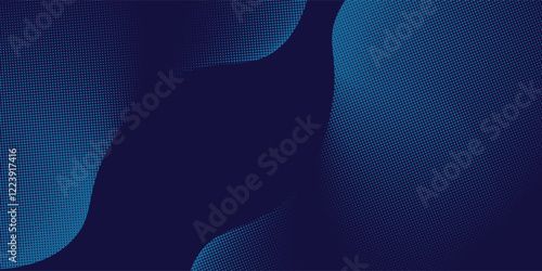 Modern blue wavy halftone background. Dot pop art sport style vector simple modern