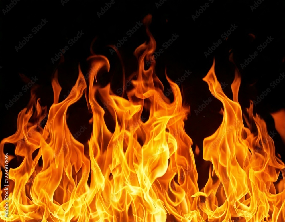 Flame tongues, isolated on white background Flame tongues, isolated on white background