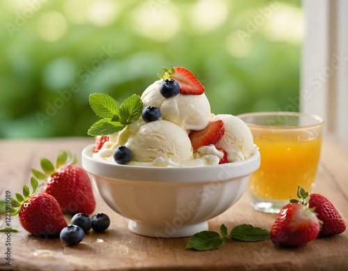 cream with strawberries