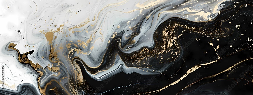 Obraz premium Background painting is made from gold and black gilding