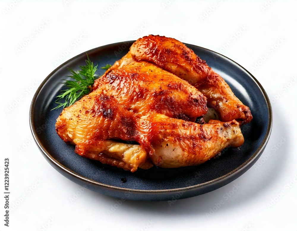 grilled chicken delicious ready to eat served on a plate isolated grilled chicken delicious ready to eat served on a plate isolated