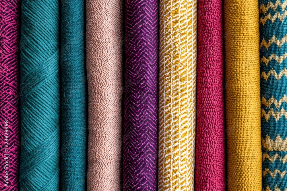 Colorful Fabric Swatches A Diverse Collection of Textures and Patterns Colorful Fabric Swatches A Diverse Collection of Textures and Patterns