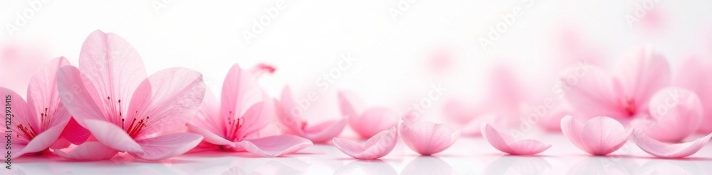 Soft pink petals against stark white background showcase, white, isolated Soft pink petals against stark white background showcase, white, isolated