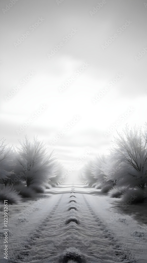 Obraz premium Monochrome, Infrared Tones, Gentle Soft Light, Otherworldly Appearance, Diffused Shadows