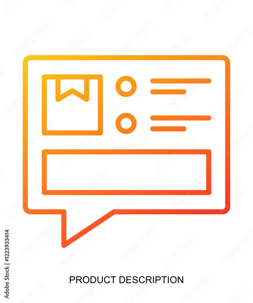 Yellow and red gradient product presentation icon Yellow and red gradient product presentation icon