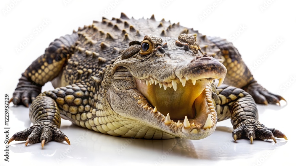 Fototapeta premium Crocodile Open Mouth Studio Shot
