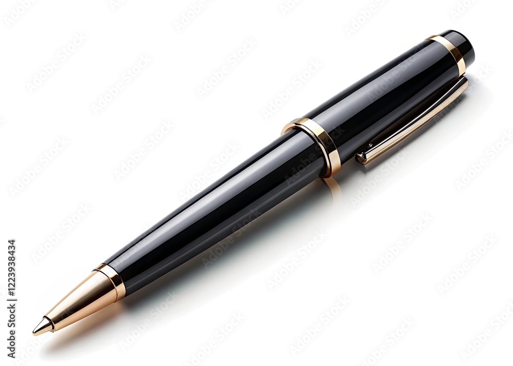Black Pen, White Background, Writing, Drawing, Stationery, Office Supplies, Perfect for Note Taking, High-Resolution Image Black Pen, White Background, Writing, Drawing, Stationery, Office Supplies, Perfect for Note Taking, High-Resolution Image
