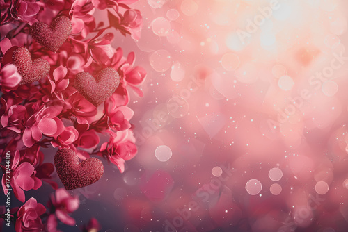 Bunch of vibrant pink flowers arranged on a soft pink background creating a harmonious and colorful floral composition for design and decoration