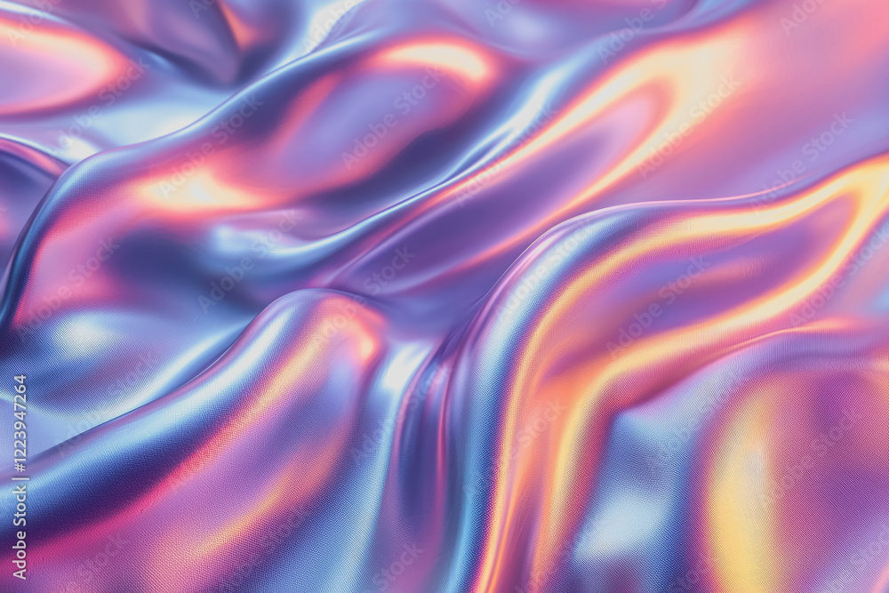 Obraz premium Purple and blue silk fabric draped smoothly over a surface creating a soft and elegant textured background for various uses in design and decoration