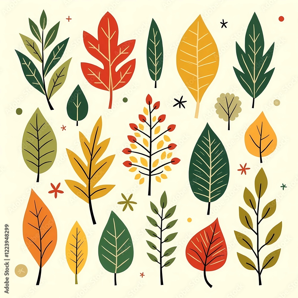 Obraz premium autumn leaves seamless pattern
