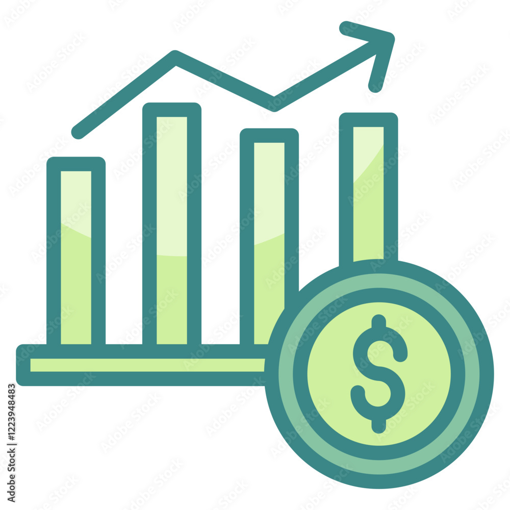 Financial Performance Icon Element For Design Financial Performance Icon Element For Design