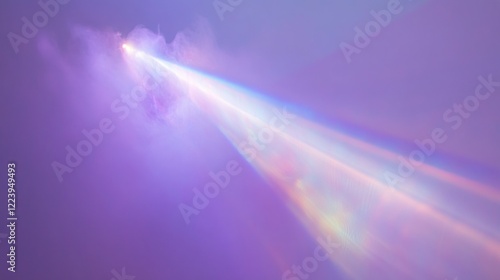 Ethereal Light Beam through Purple Haze photo