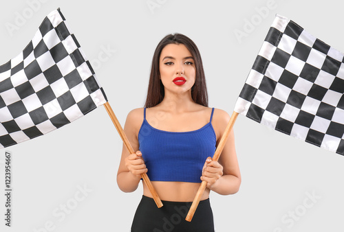 Beautiful young woman with ...