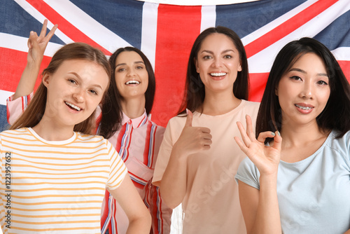 Female students of language...