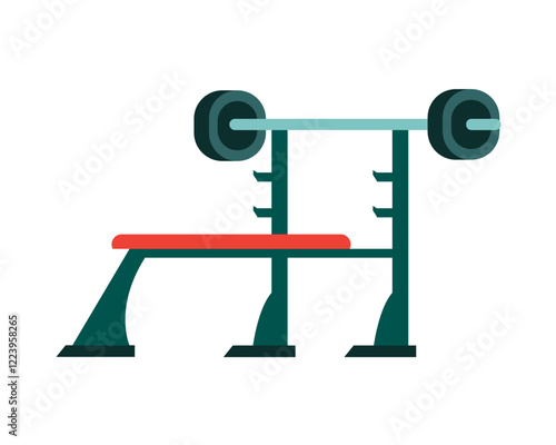 Gym leg press fitness equipment illustration