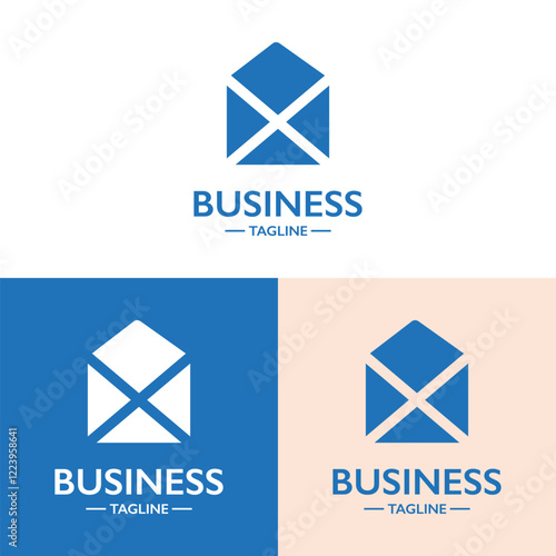 Elegant simple business logo design vector