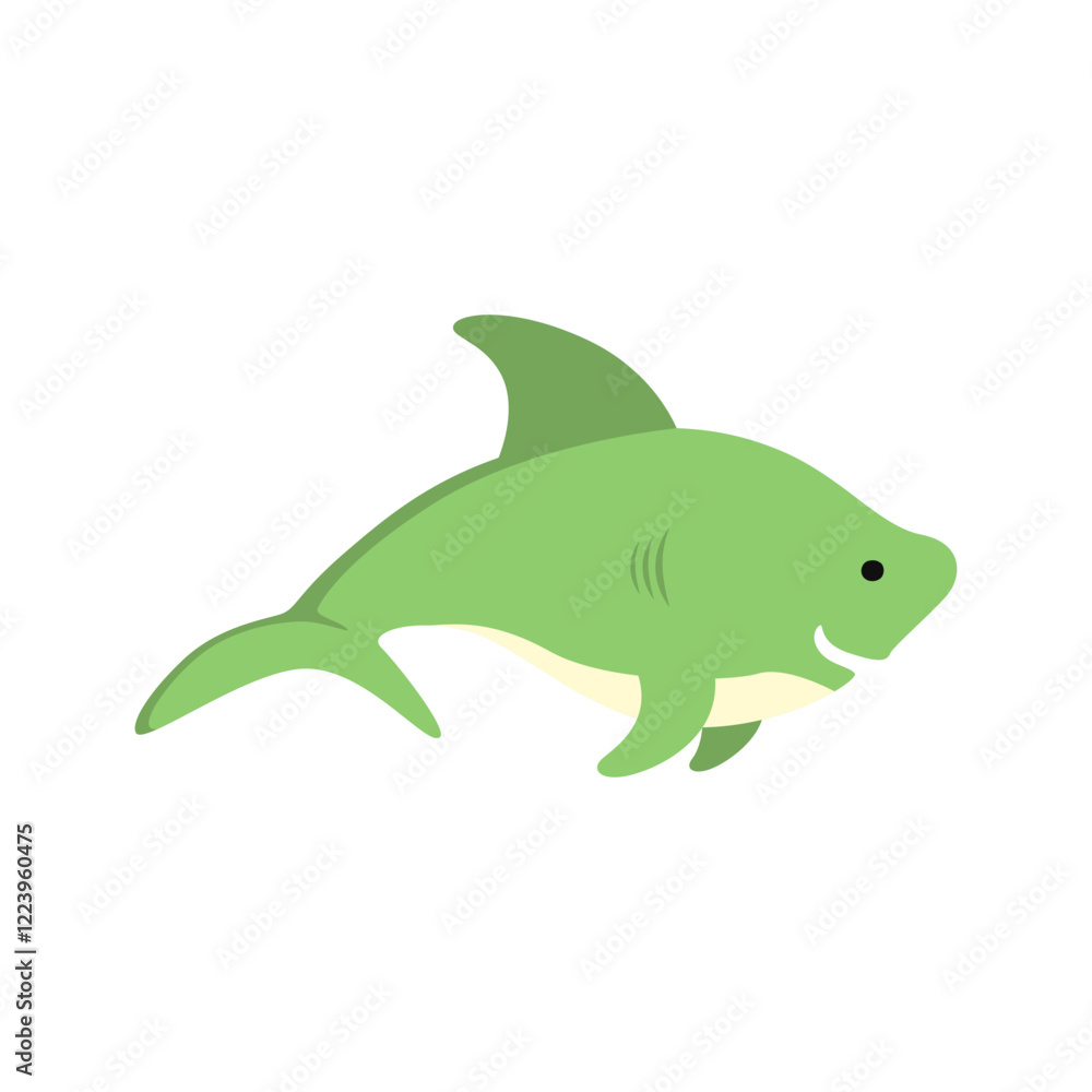 Obraz premium Shark Ocean Animal Illustration