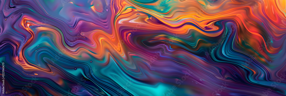 Iridescent Abstract Oil Slick Design Featuring Swirling Gradients of Vibrant Hues and Glossy Highlights Iridescent Abstract Oil Slick Design Featuring Swirling Gradients of Vibrant Hues and Glossy Highlights
