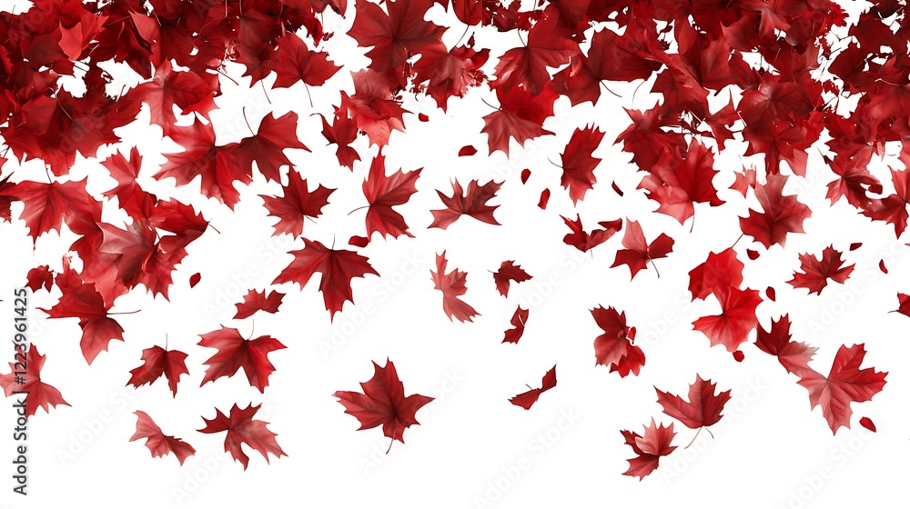 Autumn leaves isolated on white background with copy space for your text Autumn leaves isolated on white background with copy space for your text