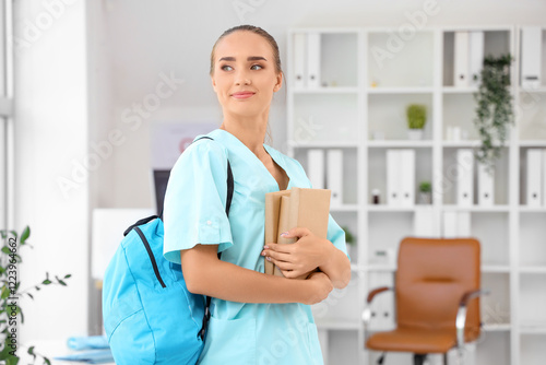 Female medical student with...