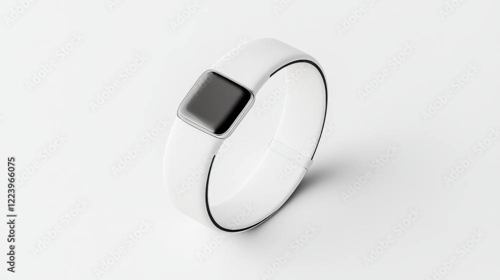 White Smartwatch with Sleek Modern Design White Smartwatch with Sleek Modern Design