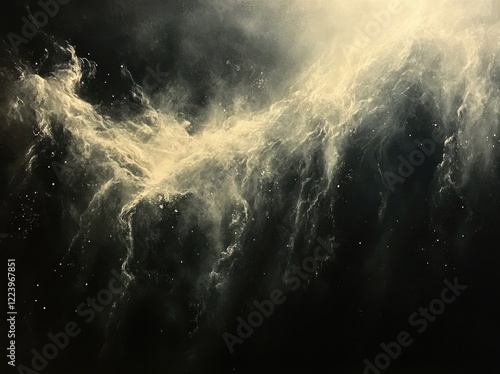 Wallpaper Mural mist spray droplets fog liquid aerosol black background abstract freshness calming Torontodigital.ca