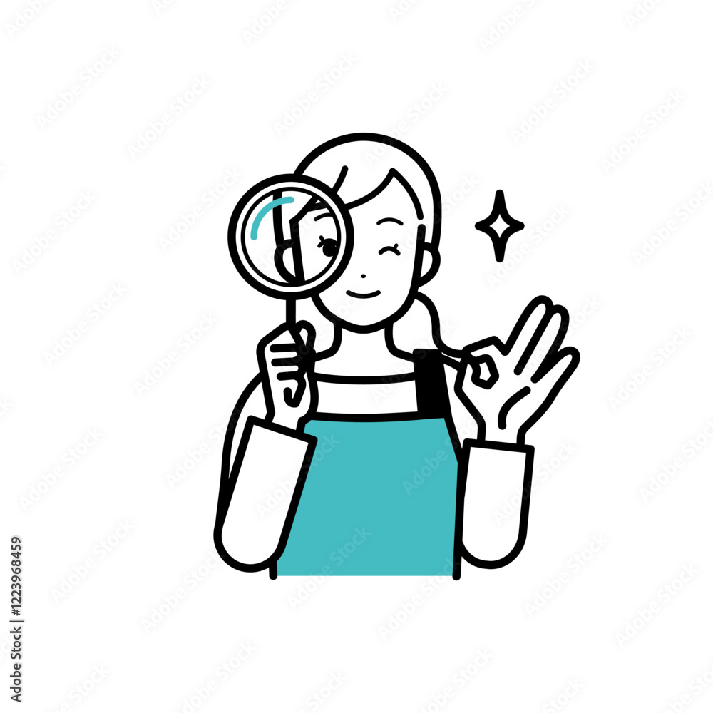 Illustration of an investigative image of a housewife holding a magnifying glass.
Illustration of an investigative image of a housewife holding a magnifying glass.