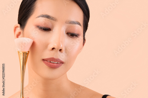 Beautiful Asian woman with ...
