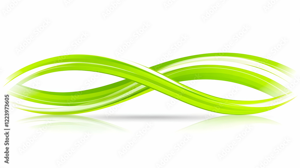 Green infinity symbol design, abstract background Green infinity symbol design, abstract background
