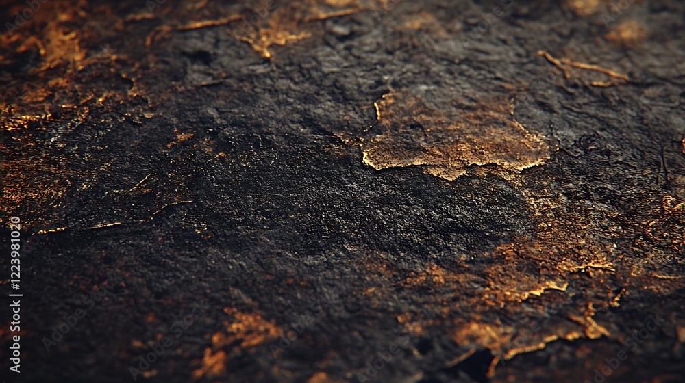 Dark Surface with Golden Accents Texture Dark Surface with Golden Accents Texture