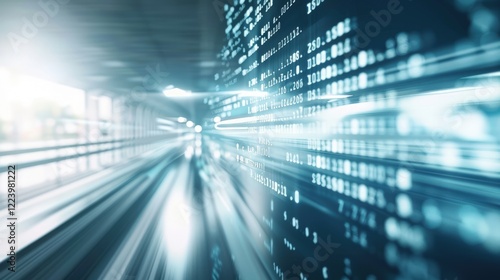 Wallpaper Mural Abstract Digital Tunnel: Speed and Data Flow Visualization Torontodigital.ca