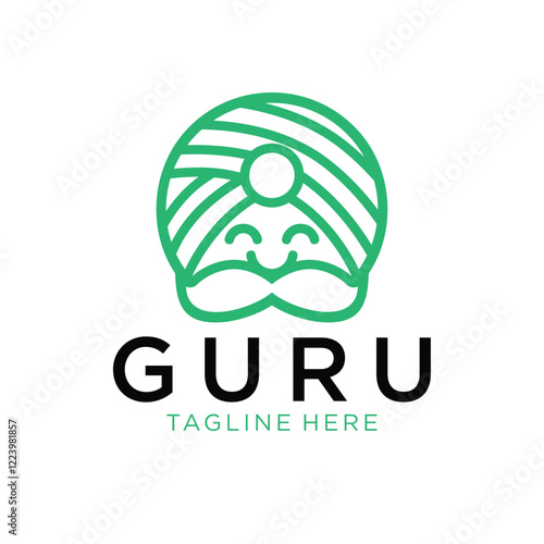 Guru Logo Design. Simple and Modern. Vector illustration