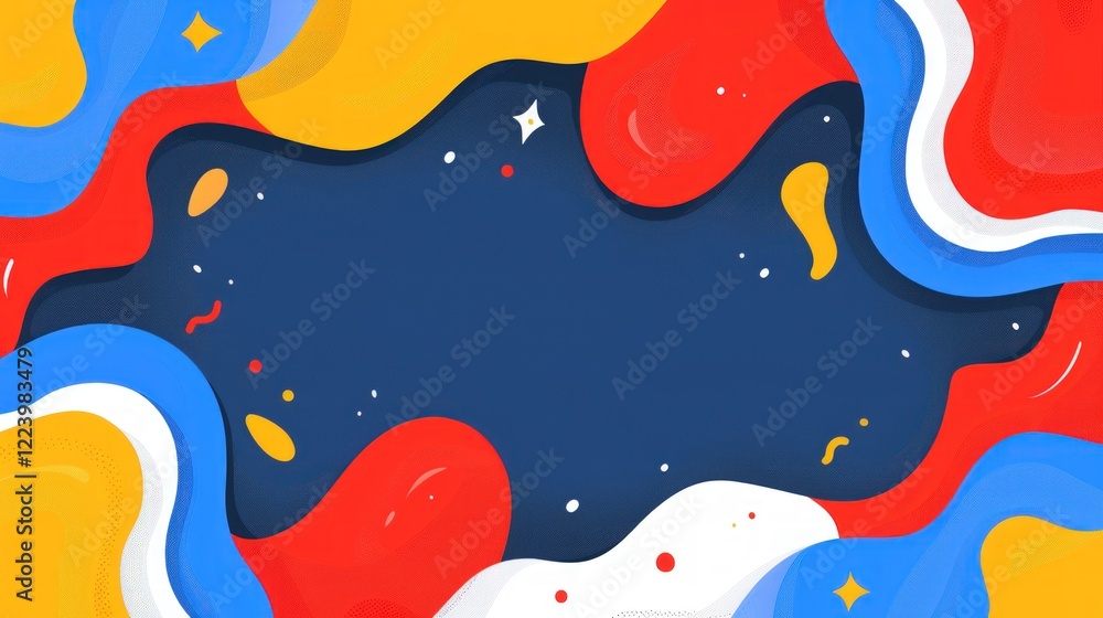 Abstract Colorful Fluid Shapes Background Design
