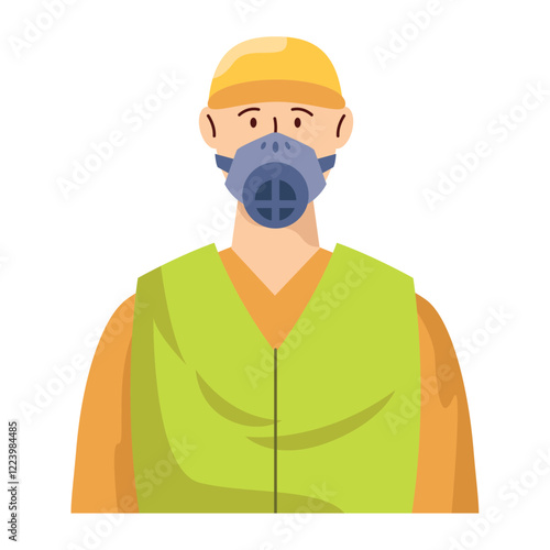 man in Yellow Safety Gear Illustration photo