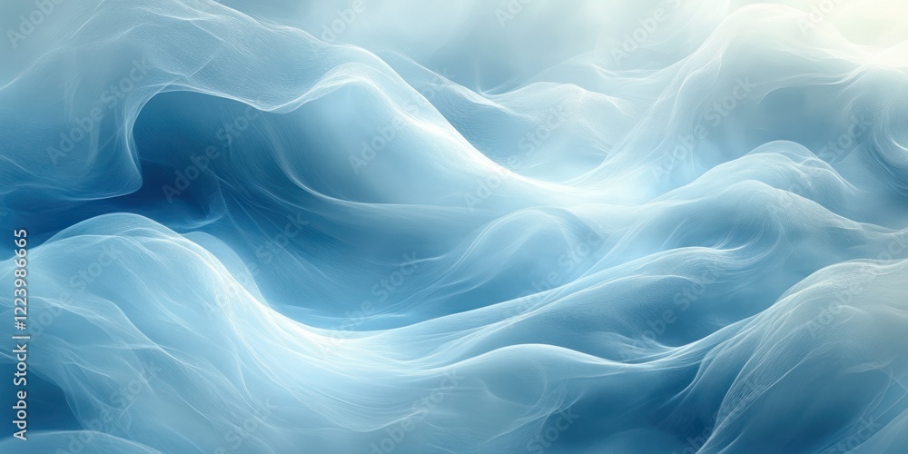 Obraz premium Light Blue and White Abstract Gradient Background with Soft Texture and Ethereal Lighting