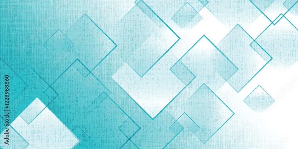 Fototapeta premium 青 テクノロジー デジタル 幾何学 背景