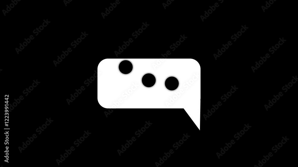 Chat bubble with three dots jumping loading animation. loader motion graphic. Messenger app download, upload progress indicator ... Chat bubble with three dots jumping loading animation. loader motion graphic. Messenger app download, upload progress indicator ...