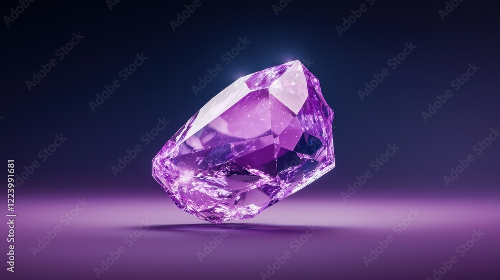 Stunning purple crystal with sparkling facets Stunning purple crystal with sparkling facets