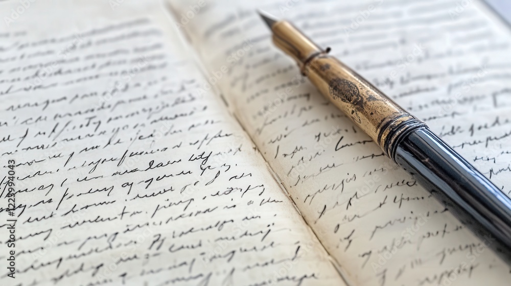 diary page featuring text, focusing on the neat handwriting and structured layout diary page featuring text, focusing on the neat handwriting and structured layout