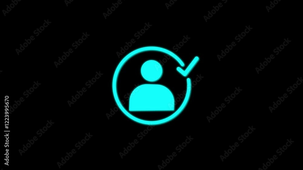 Verified User Icon - Profile, Approval And Check mark. User profile icon and check mark icon animation. Verified User Icon - Profile, Approval And Check mark. User profile icon and check mark icon animation.