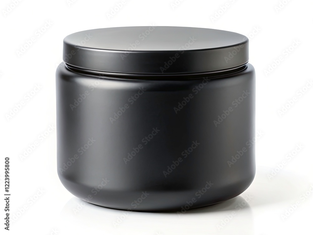 Black Ceramic Jar with Lid, Isolated Black Container, Studio Shot, Matte Black Pottery, Dark Glass Jar, Product Photography Black Ceramic Jar with Lid, Isolated Black Container, Studio Shot, Matte Black Pottery, Dark Glass Jar, Product Photography